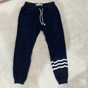 Sol Angeles navy blue wave sweatpants